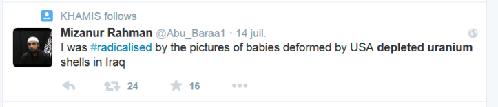 Muslim man depleted uranium shariah